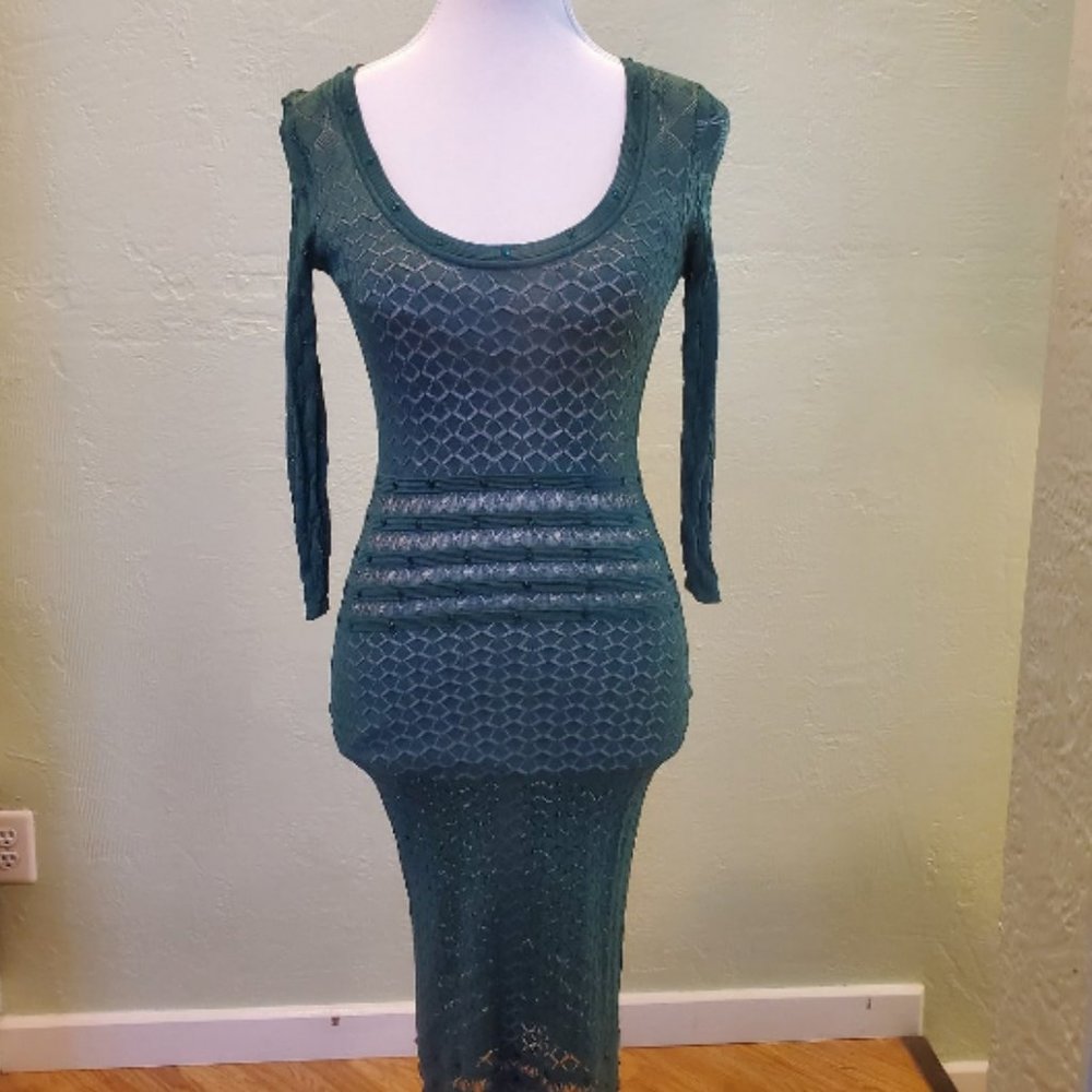 Venus Green Rhinestone Dress - Picture 2 of 10